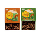 HelpUsGreen Natural Incense Cones Cinnamon and Nagchampa Fragrance - 40 Cones Each (Combo Pack of 2)